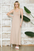 SOLID TANK RACERBACK MAXI DRESS