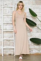 SOLID TANK RACERBACK MAXI DRESS