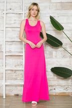 SOLID TANK RACERBACK MAXI DRESS