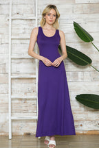 SOLID TANK RACERBACK MAXI DRESS