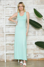 SOLID TANK RACERBACK MAXI DRESS