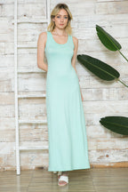 SOLID TANK RACERBACK MAXI DRESS