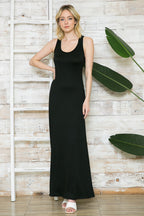 SOLID TANK RACERBACK MAXI DRESS