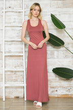 SOLID TANK RACERBACK MAXI DRESS