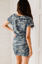 Camo Bodycon Mini Dress