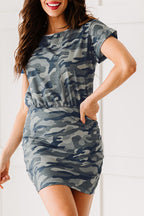Camo Bodycon Mini Dress