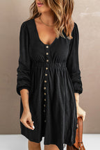 Love Kuza - Midnight Charm Button Dress