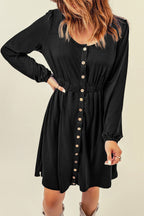 Love Kuza - Midnight Charm Button Dress