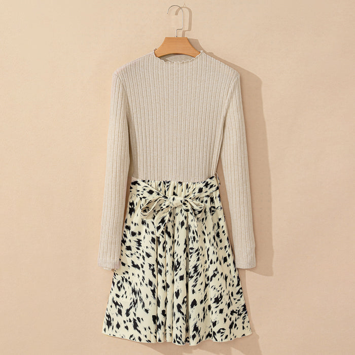 Love Kuza - Wild Muse Knit Dress Belted 1 Piece Dress (Top included)