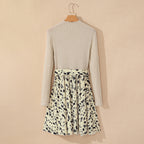 Love Kuza - Wild Muse Knit Dress Belted 1 Piece Dress (Top included)