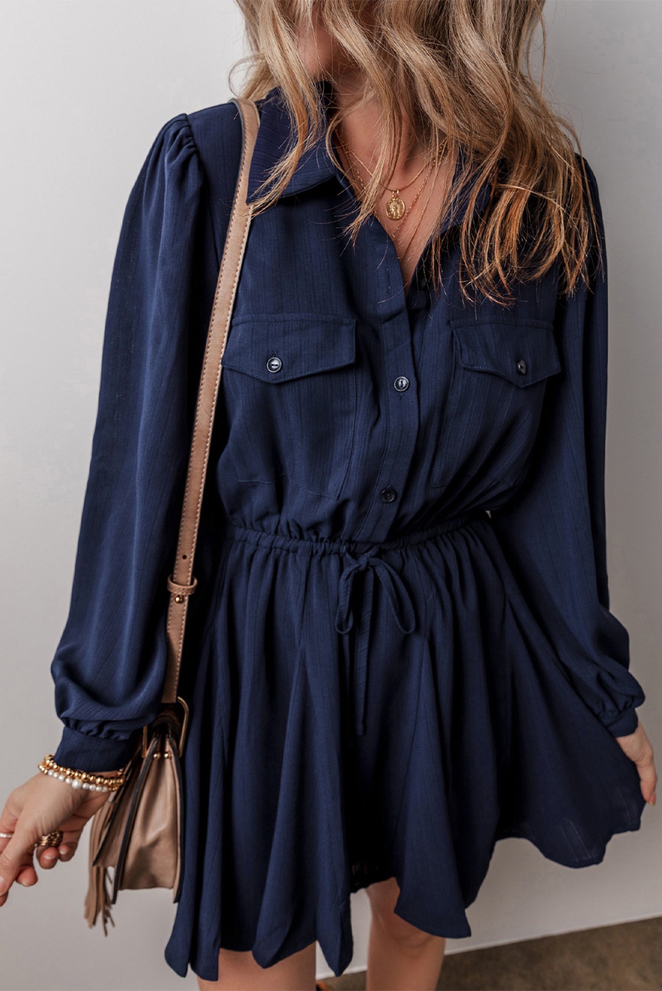 Love Kuza - Midnight Grace Shirt Dress