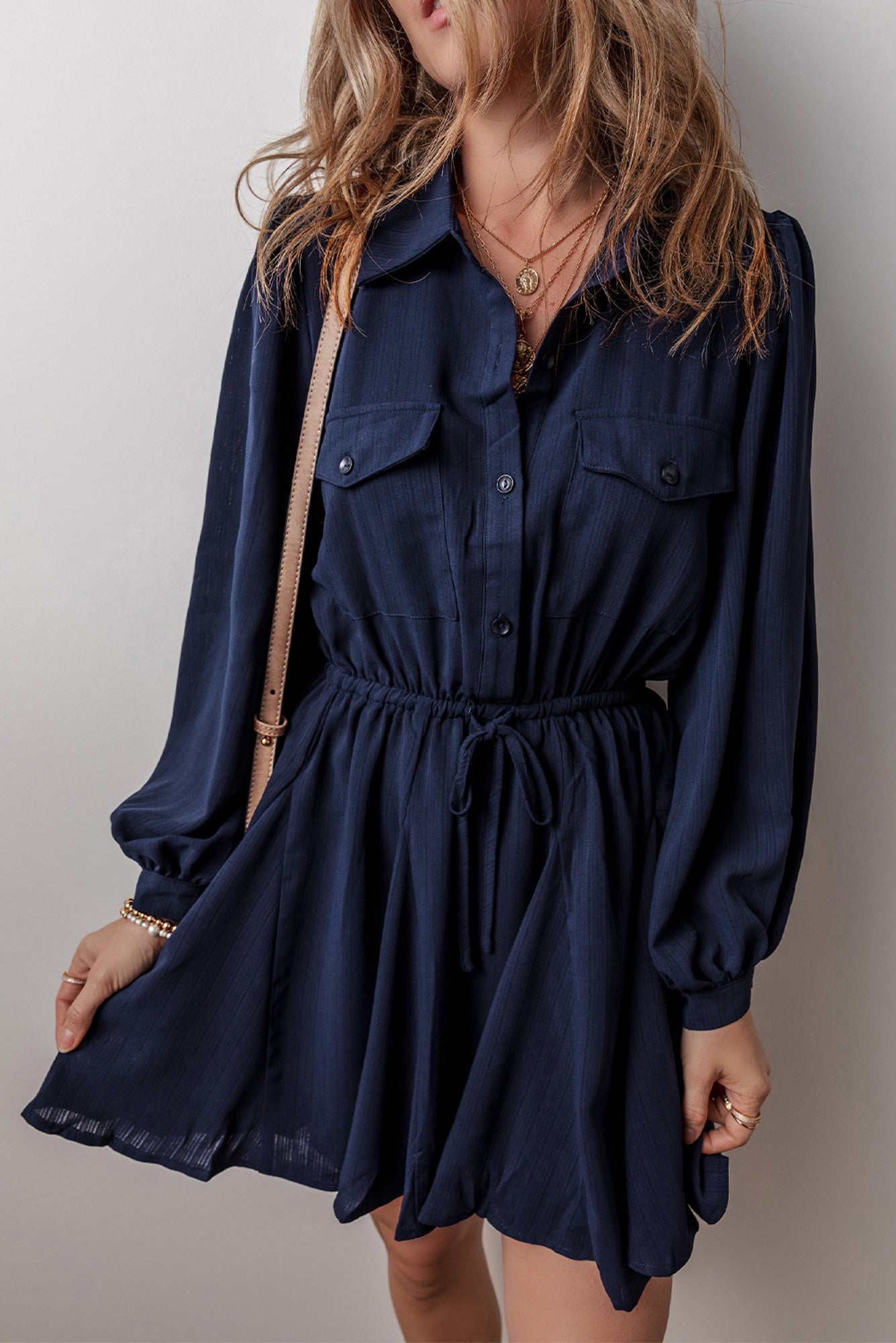 Love Kuza - Midnight Grace Shirt Dress