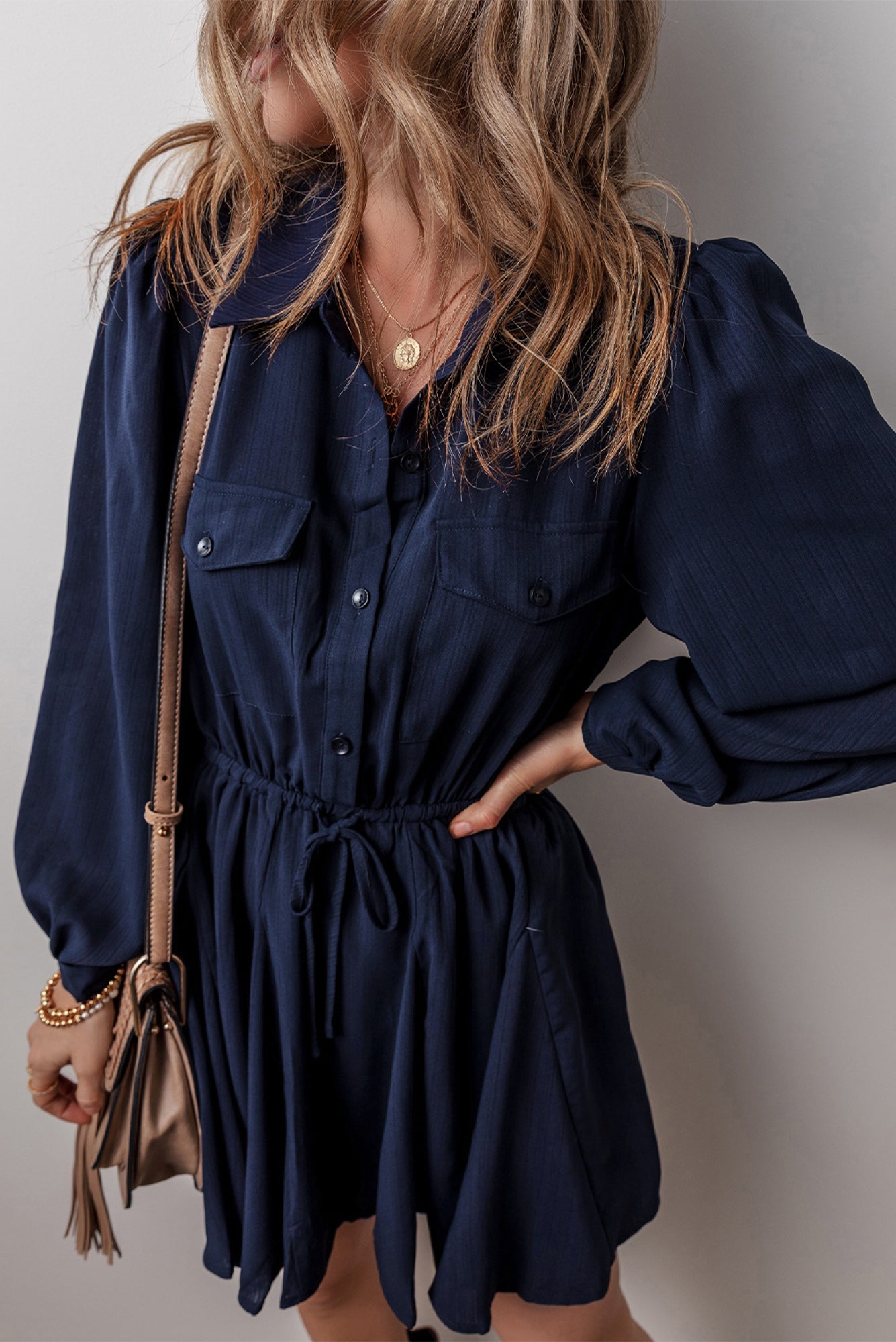 Love Kuza - Midnight Grace Shirt Dress