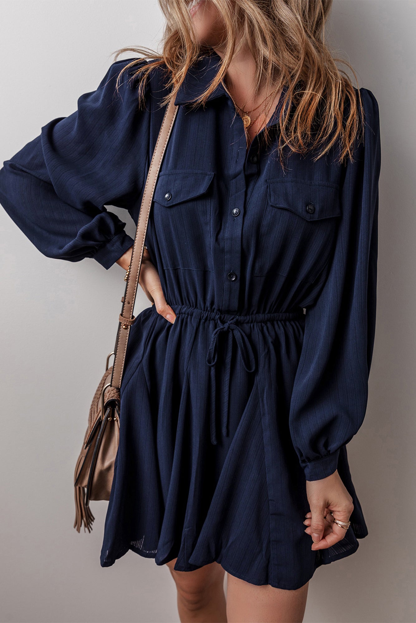 Love Kuza - Midnight Grace Shirt Dress