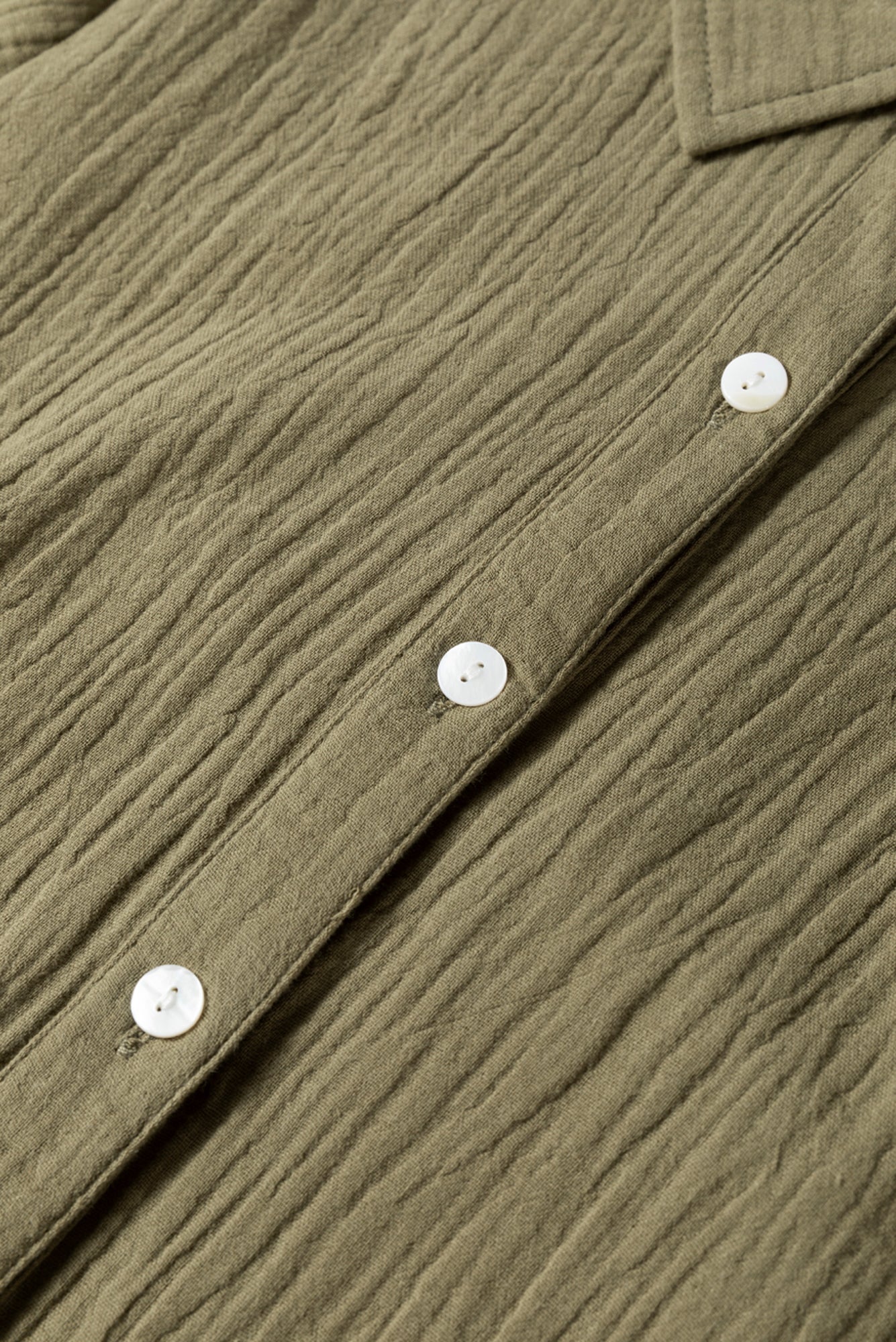 Love KuzZ -Olive Whisper Cotton Shirt Dress