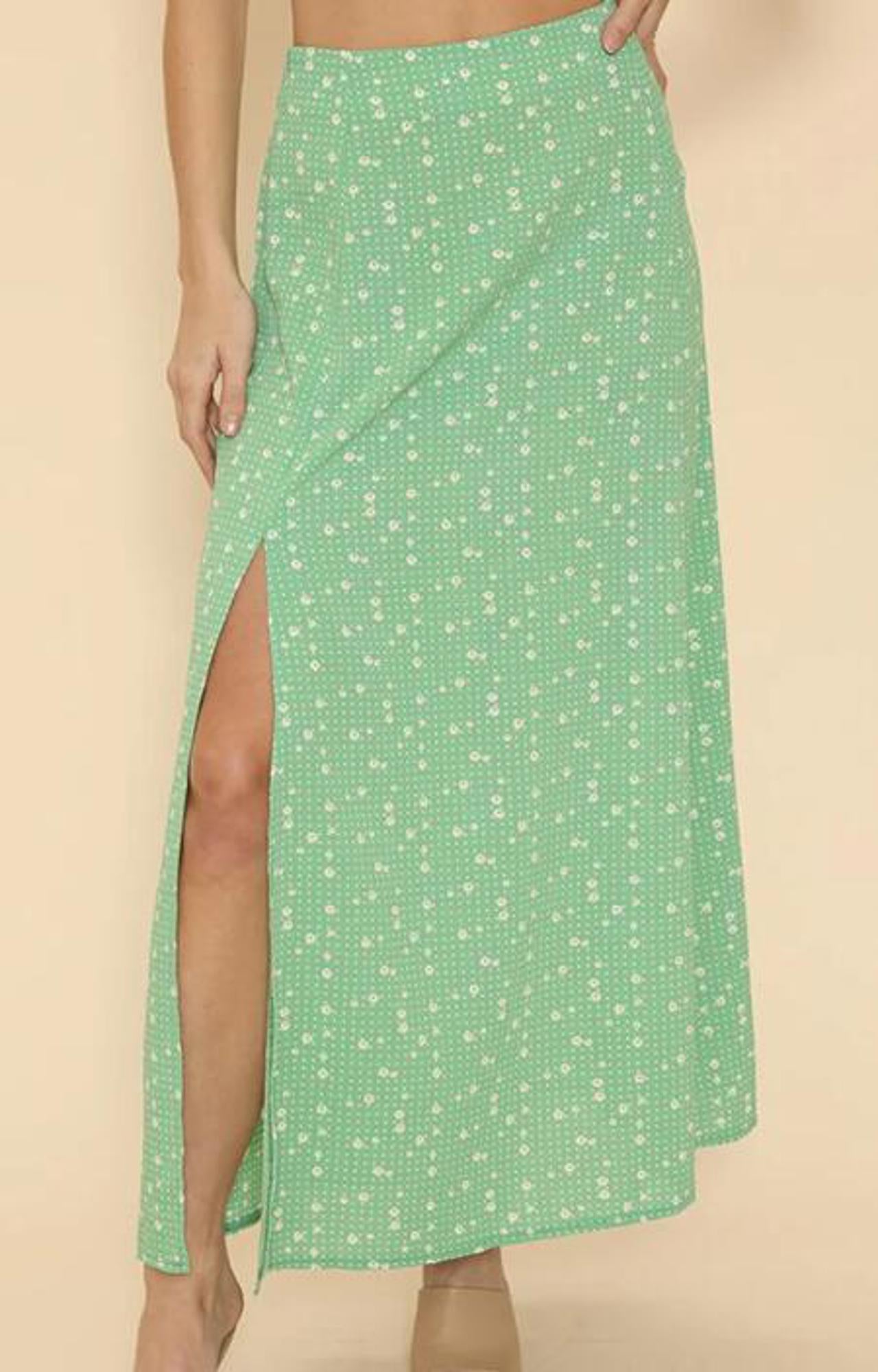Maxi skirt with slit detail