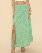 Maxi skirt with slit detail