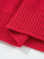 Striped Sleeve Crew Neck Sweater