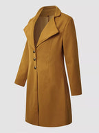 Full Size Single-Breasted Long Sleeve Overcoat Plus Size