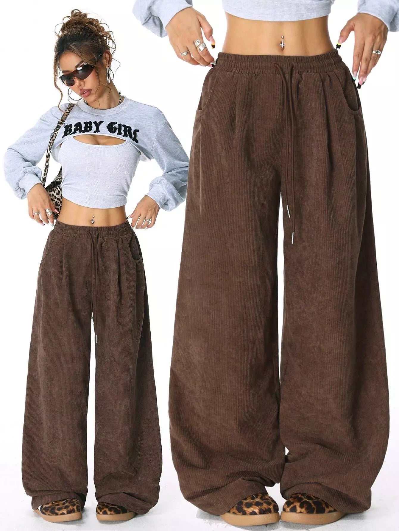 Corduroy Wide Leg Pants
