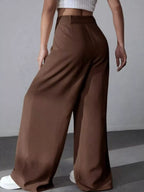 Wide Leg Pleated Pants