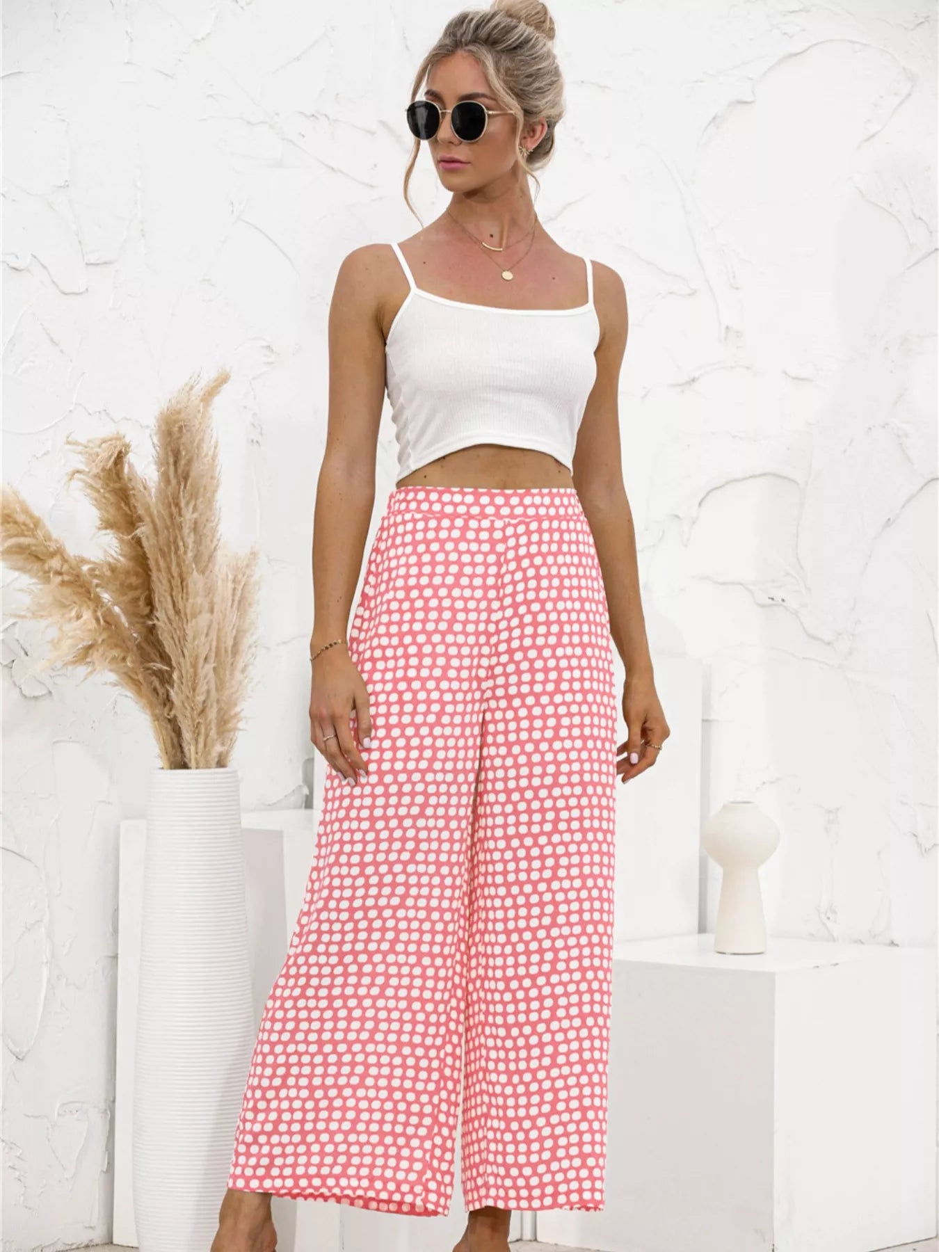 Polka Dot Wide Leg Pants