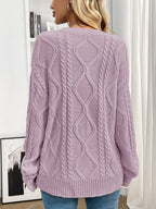 Cable Knit Round Neck Sweater