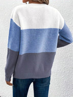 Color Block Long Sleeve Sweater
