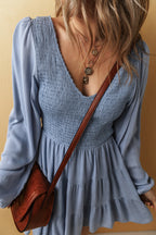 Aadhya Smocked Tiered Mini Dress