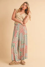 Aemi+Co Printed Wide Leg Pants
