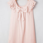 Abigail Textured Flutter Sleeve Bow Back Mini Dress