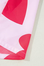 Heart Valentines Short Sleeve Pants Pajamas Set