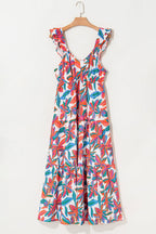 Alice Boho Floral Ruffled Strap Maxi Dress