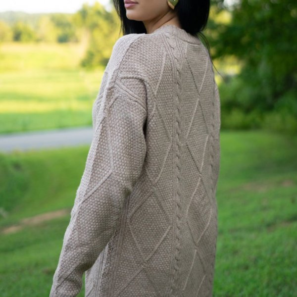 Aura Cable Knit Sweater Dress