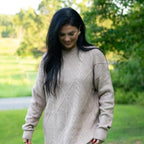 Aura Cable Knit Sweater Dress