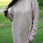 Aura Cable Knit Sweater Dress