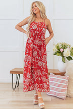 Aylin Floral Spaghetti Strap Maxi Dress