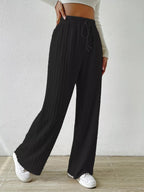 Drawstring Wide Leg Pants