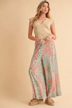 Aemi+Co Printed Wide Leg Pants