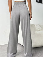 Drawstring Wide Leg Pants