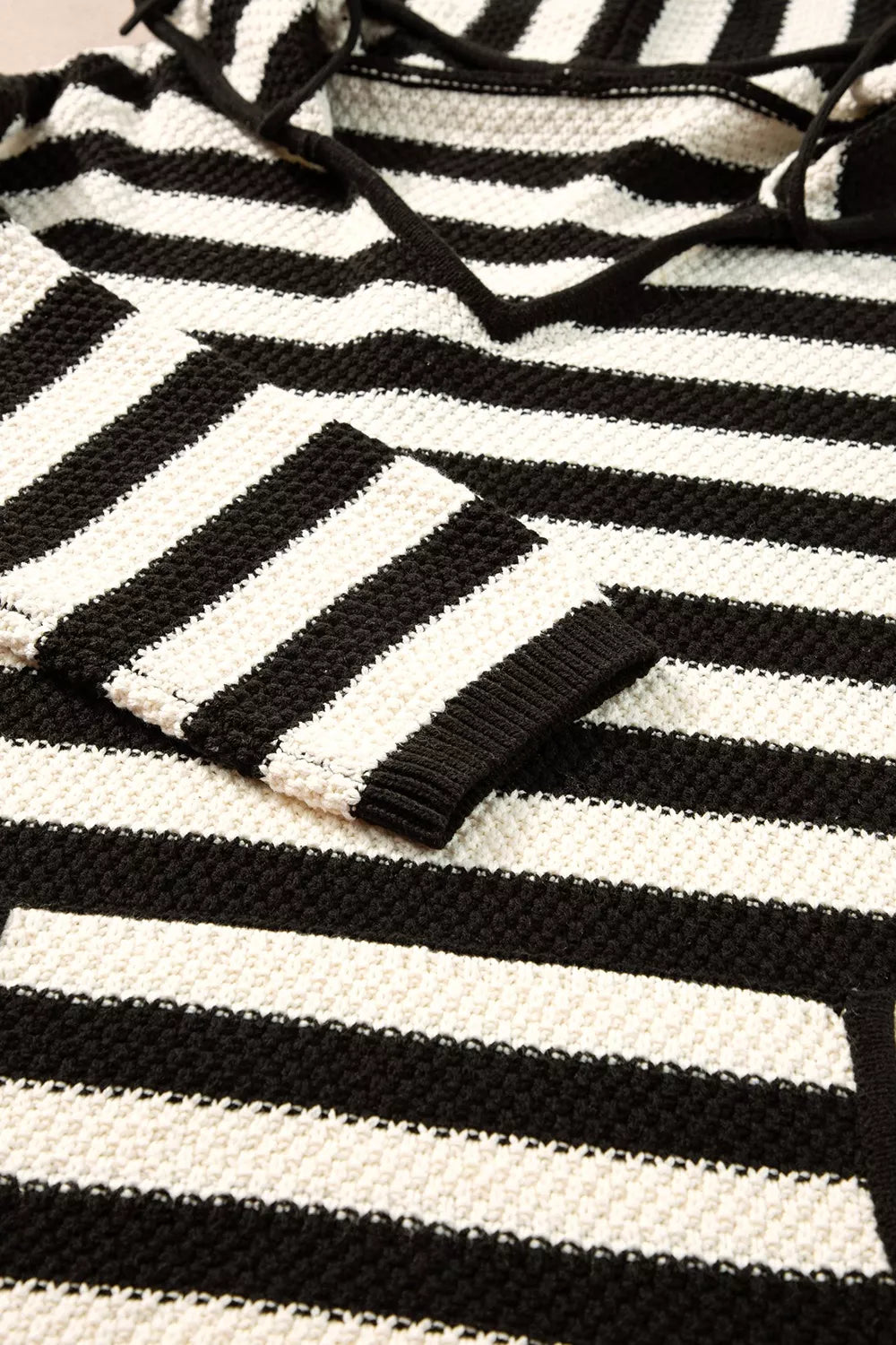 Striped Long Sleeve Hooded Sweater