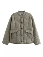Quilted Button-Down Lightweight Jacket