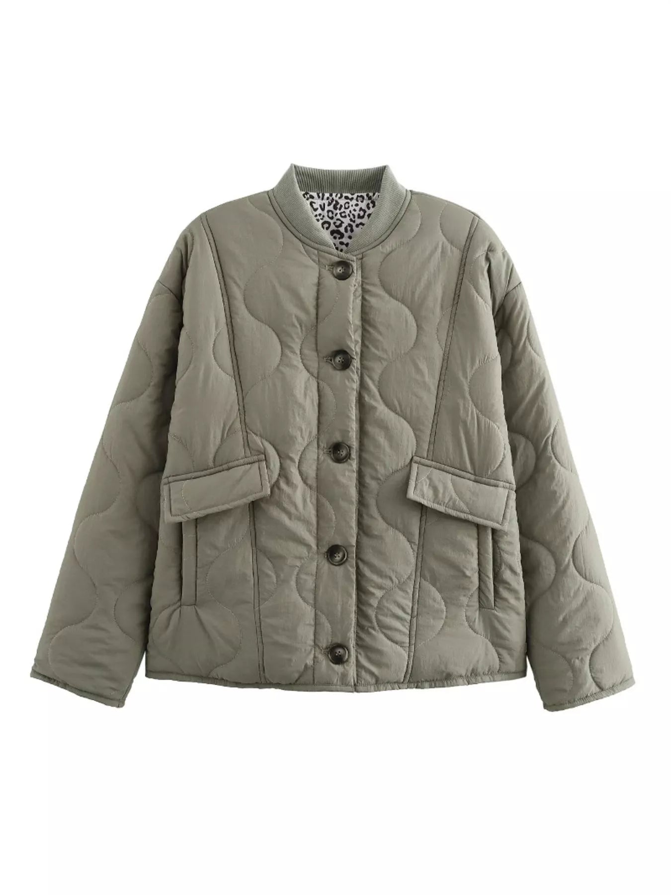 Quilted Button-Down Lightweight Jacket