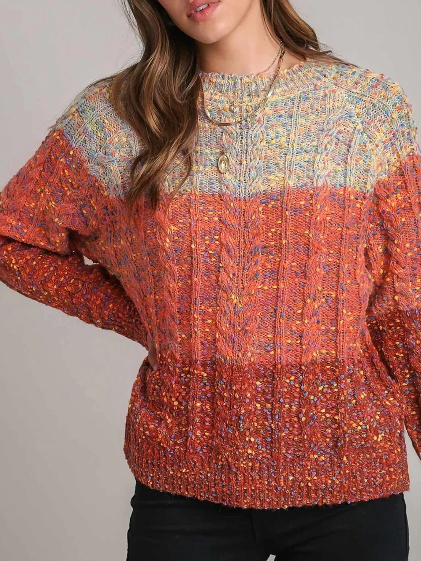 Multicolour Colorful Confetti Wool Ball Knitted Sweater