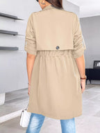 Drape Collar Lightweight Trench Coat