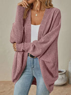 Casual Knit Open Front Cardigan