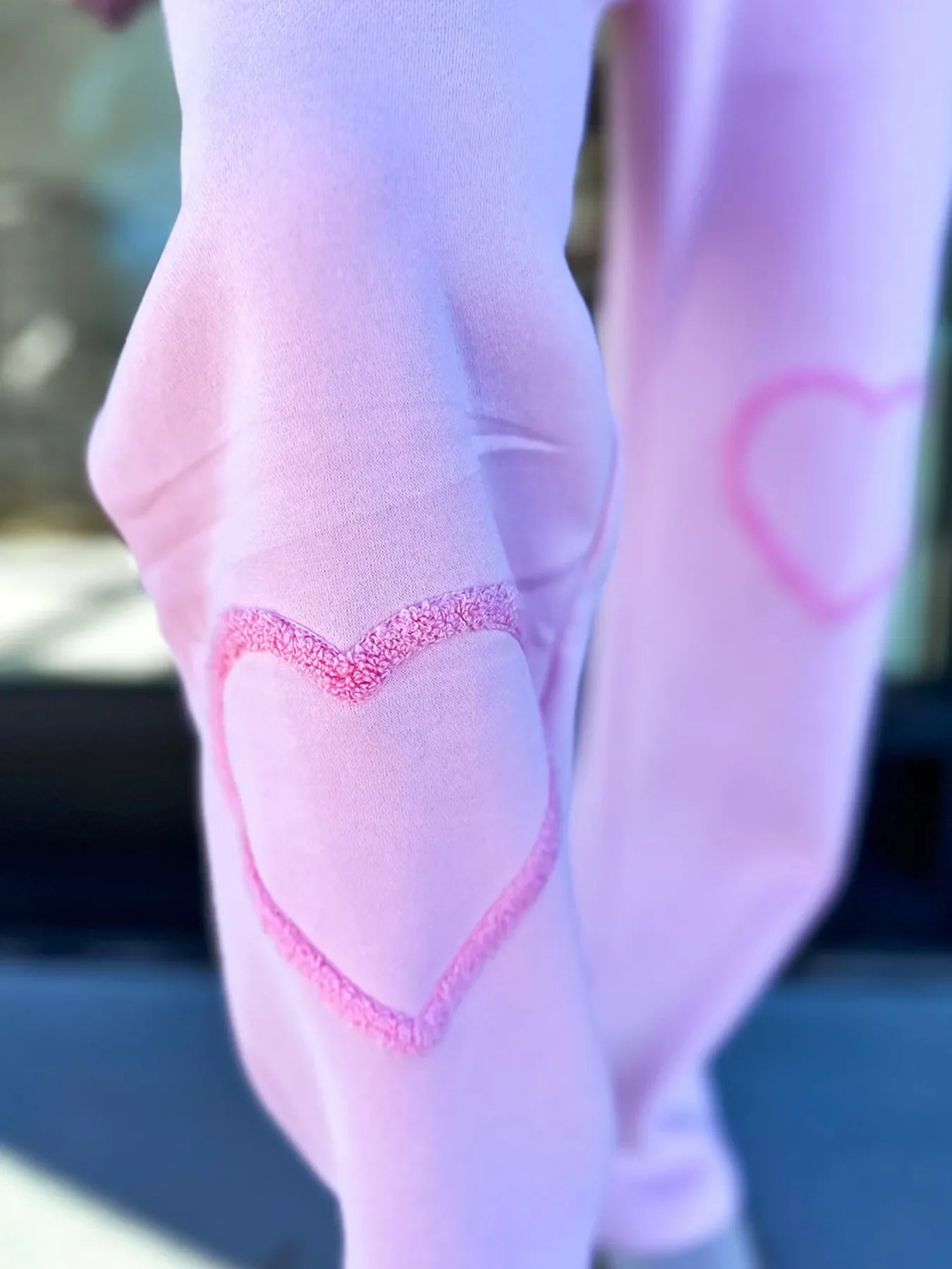 Round Neck Heart Top and Pants Set