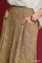 Umgee Jacquard Wide-Leg Pants
