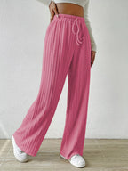 Drawstring Wide Leg Pants