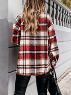 Plaid Button-Down Long Sleeve Shacket
